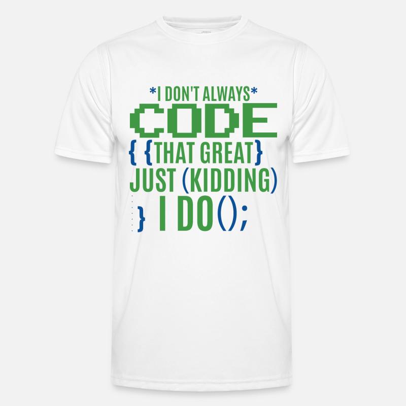 Funny Coder Programmer IT - Men's Functional T-Shirt - white