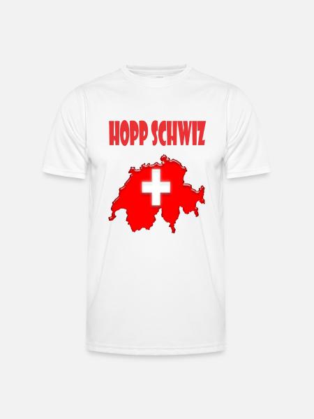 Schweiz Design - Männer Funktions-T-Shirt - Weiß
