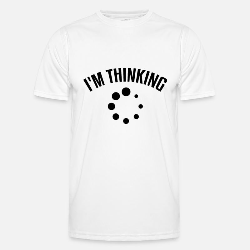 Computer Nerd Ich Denke Gerade... - Männer Funktions-T-Shirt - Weiß