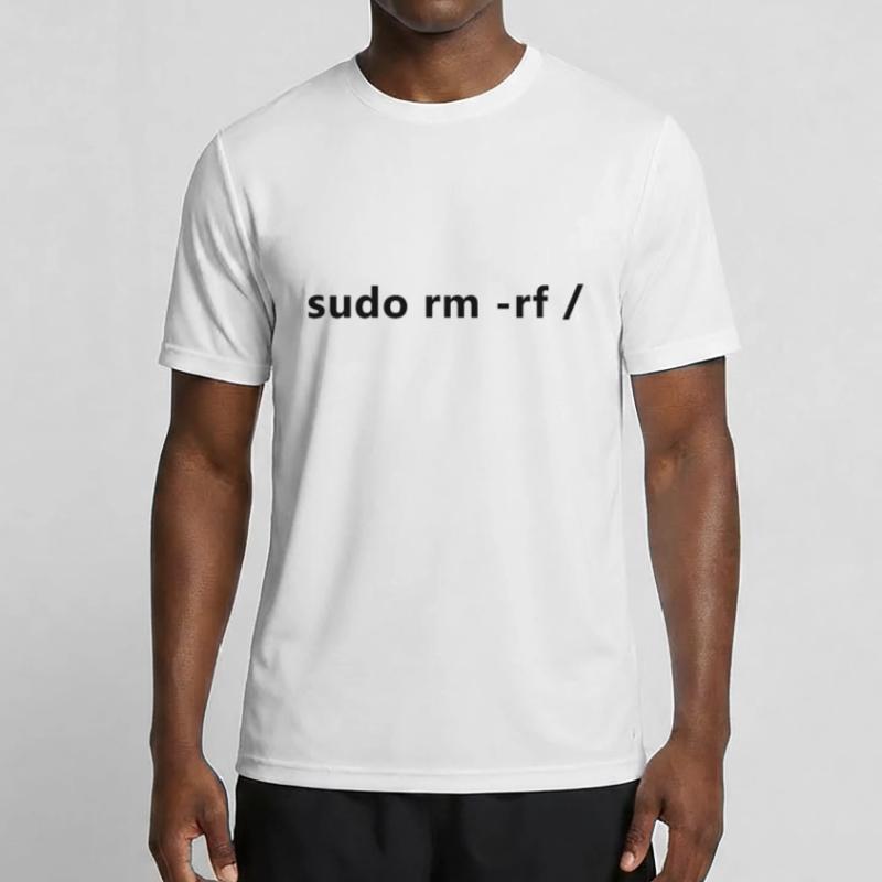 Linux Admin Programmer sudo rm rf / T-shirt sport Homme