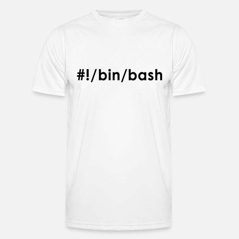 Programmeur Admin Devops Linux Bash - T-shirt sport Homme - blanc