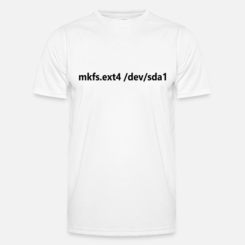 Linux Admin Format de disque dur Linux T-shirt sport Homme