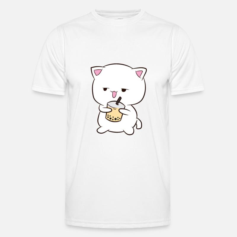 Boba Tee Katze mit Boba-Tee Katze Bubble Tea Männer Funktions-T-Shirt