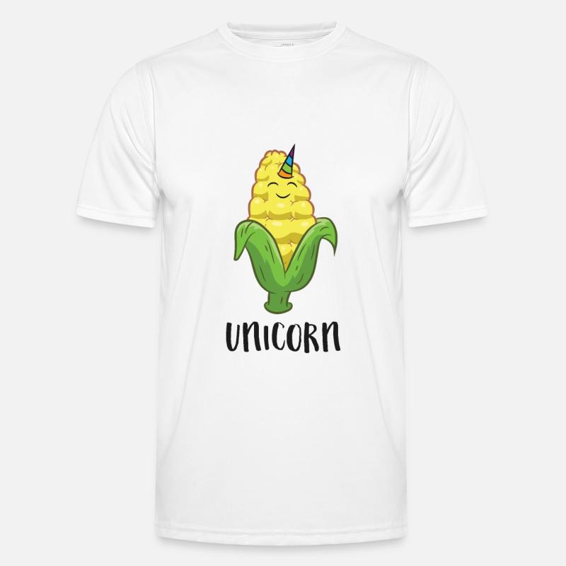 Funny Uni Corn Unicorn Corn Lovers Corn Farmer - Men's Functional T-Shirt - white