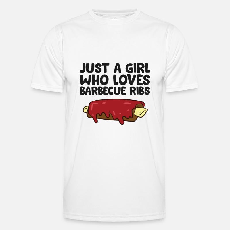 Nur ein Mädchen, das Schweinerippchen liebt Männer Funktions-T-Shirt