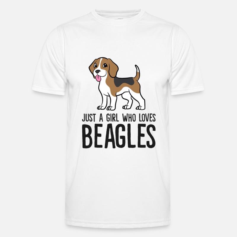 Nur ein Mädchen, das Beagles liebt Männer Funktions-T-Shirt
