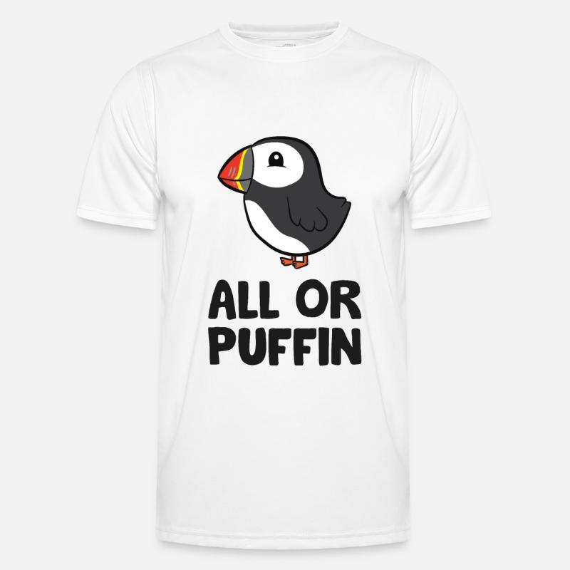 Alles oder Papageientaucher Lustige - Männer Funktions-T-Shirt - Weiß