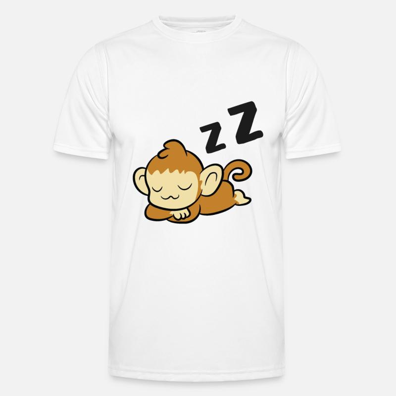 Sleeping Monkey Ape Tired Monkey - Men's Functional T-Shirt - white