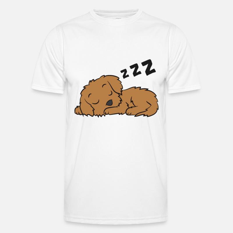 Cockapoo Hund Pyjama Lustig Schlafender Cockapoo - Männer Funktions-T-Shirt - Weiß