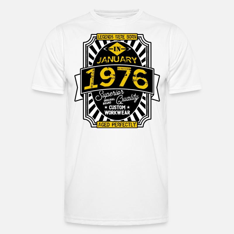 1976 JANUARY - Men's Functional T-Shirt - white