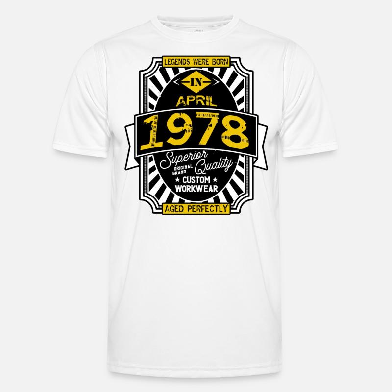 1978 APRIL - Men's Functional T-Shirt - white