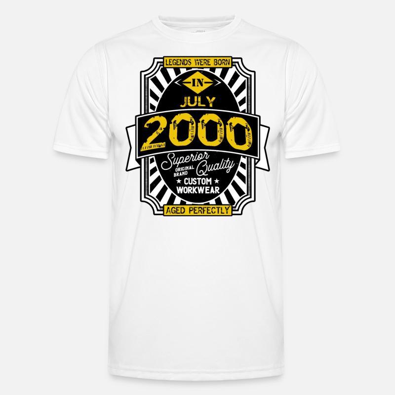 2000 JULI - Männer Funktions-T-Shirt - Weiß