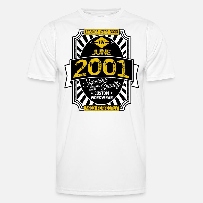 JUNI 2001 - Männer Funktions-T-Shirt - Weiß