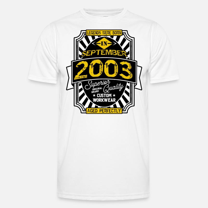 2003 SYYSKUU Miesten tekninen t-paita