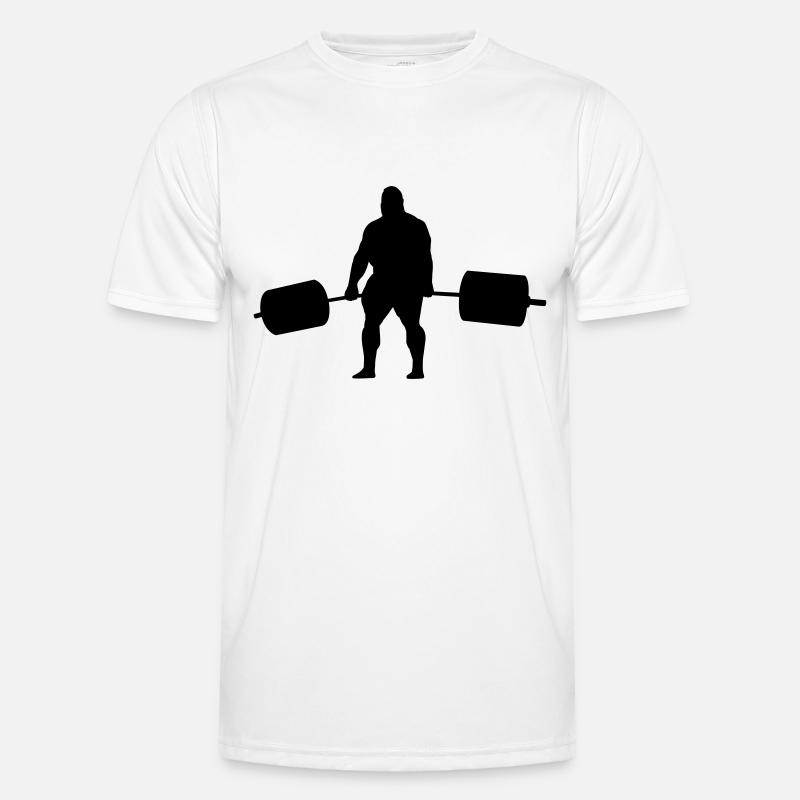 Strongman Deadlift - Men's Functional T-Shirt - white