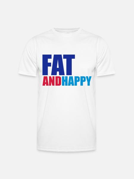 Fat & Happy - Men's Functional T-Shirt - white