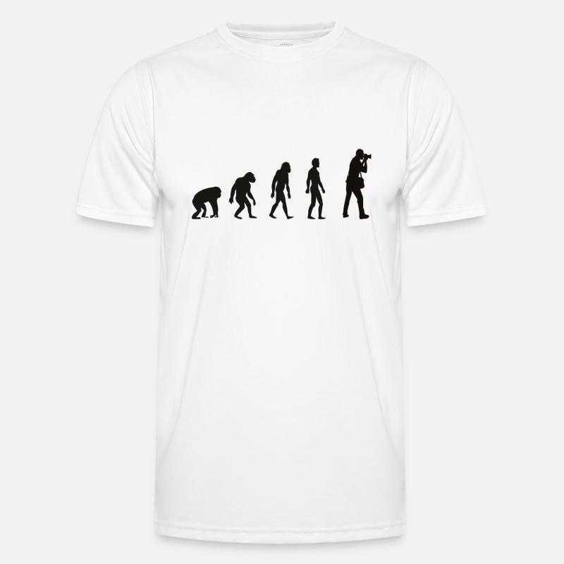Evolution Photographer Photography Camera - Men's Functional T-Shirt - white