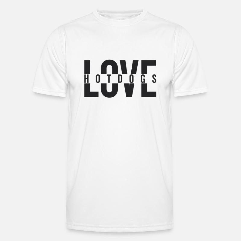 Love Hotdogs Fast Food Statement Männer Funktions-T-Shirt