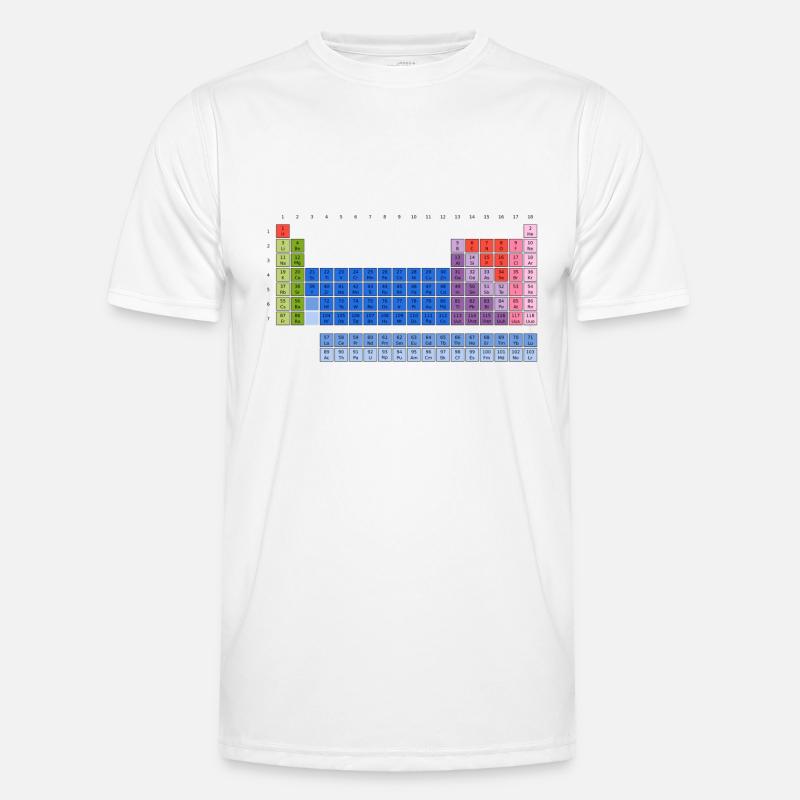 Periodensystem der Elemente (PSE) Periodic Table - Männer Funktions-T-Shirt - Weiß
