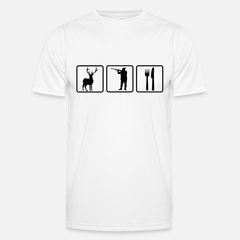 HUNTER - Men's Functional T-Shirt - white