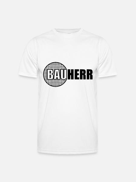 Bauherr Hausbau - Männer Funktions-T-Shirt - Weiß