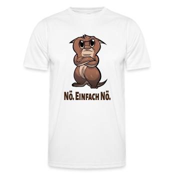 Nö Einfach Nö Otter Lustiges Spruch - Männer Funktions-T-Shirt - Weiß - Vorne - AI Model Male 178 dark (178cm)