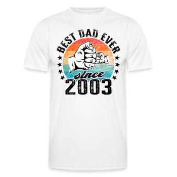 Bester Papa der Welt seit 2003 Vatertag Geburtstag - Männer Funktions-T-Shirt - Weiß - Vorne - AI Model Male 178 dark (178cm)