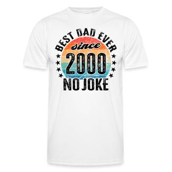 Bester Papa der Welt seit 2000 No Joke - Männer Funktions-T-Shirt - Weiß - Vorne - AI Model Male 178 dark (178cm)