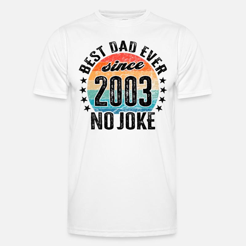 Bester Papa der Welt seit 2003 No Joke Männer Funktions-T-Shirt