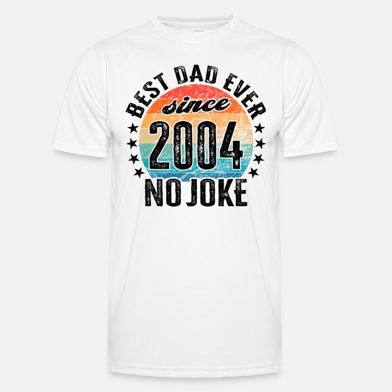 Bester Papa der Welt seit 2004 No Joke Männer Funktions-T-Shirt