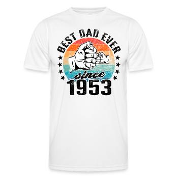 Meilleur père du monde depuis 1953 Fête des pères - T-shirt sport Homme - blanc - Devant - AI Model Male 178 dark (178cm)