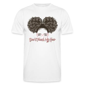 Hair Touch Graphic - Men's Functional T-Shirt - white - Front - AI Model Male 178 dark (178cm)
