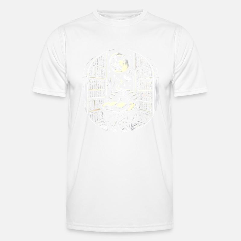 Mitternachtskaffee Bücher Tattoo Kunst - Männer Funktions-T-Shirt - Weiß