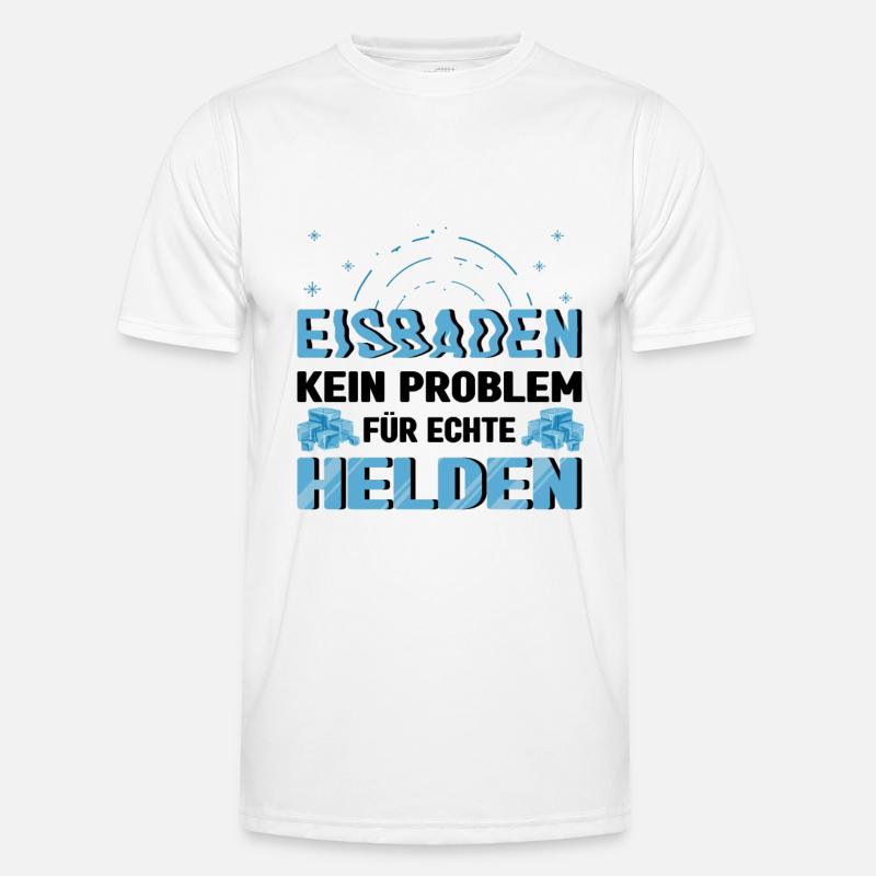 Bain de glace, dicton, nageur de glace, bain de soleil, bains de glace T-shirt sport Homme