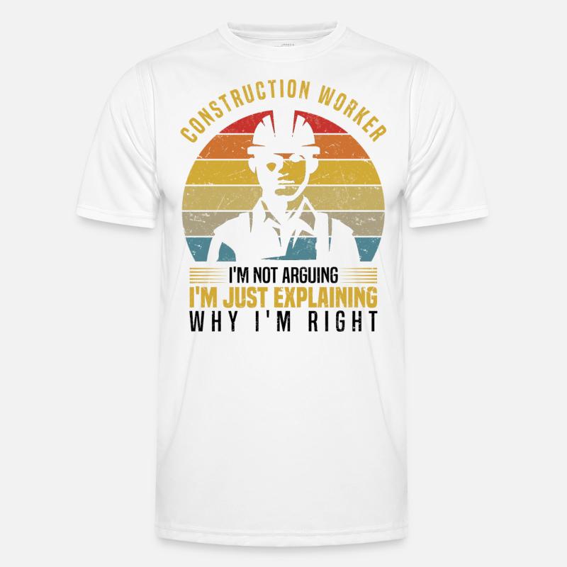 Construction worker - Men's Functional T-Shirt - white