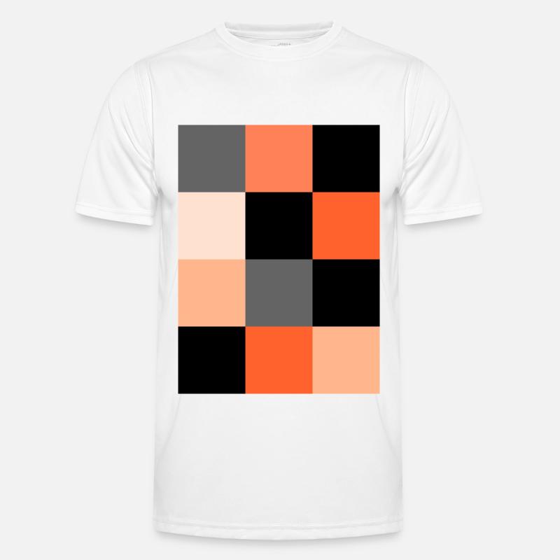 Orange Pixel T-shirt sport Homme