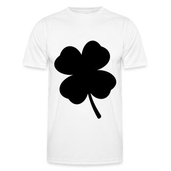 Cloverleaf Symbol - Men's Functional T-Shirt - white - Front - AI Model Male 178 dark (178cm)