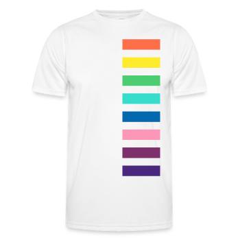 Shades of a rainbow - Men's Functional T-Shirt - white - Front - AI Model Male 178 dark (178cm)