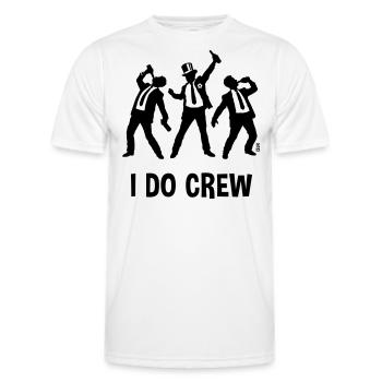 I Do Crew (Stag Night / Bachelor Party / Beer / B) - Men's Functional T-Shirt - white - Front - AI Model Male 178 dark (178cm)