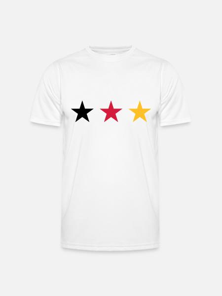 Three stars Germany flag - Men's Functional T-Shirt - white