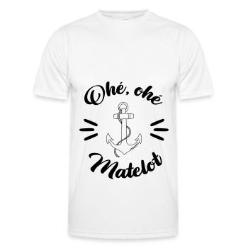 Ohé, ohé Matelot - T-shirt sport Homme - blanc - Devant - AI Model Male 178 dark (178cm)