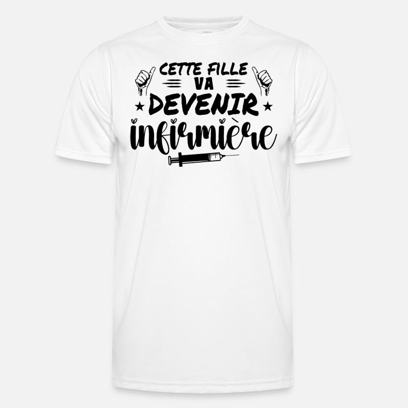 Dieses Mädchen wird Krankenschwester - Männer Funktions-T-Shirt - Weiß