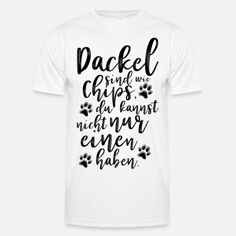 Dackel Chips Männer Funktions-T-Shirt