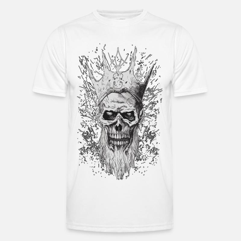 Gothic King Throne Horror Skull Horror Dark - Men's Functional T-Shirt - white