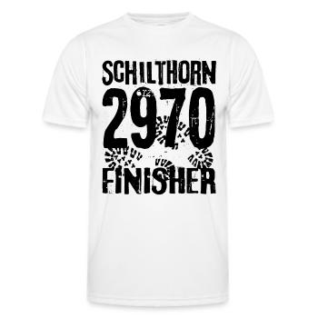 Schilthorn Piz Gloria Lauterbrunnental Mountaineering - Men's Functional T-Shirt - white - Front - AI Model Male 178 dark (178cm)