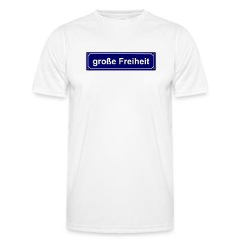 grosse Freiheit Hamburg - Männer Funktions-T-Shirt - Weiß - Vorne - AI Model Male 178 dark (178cm)