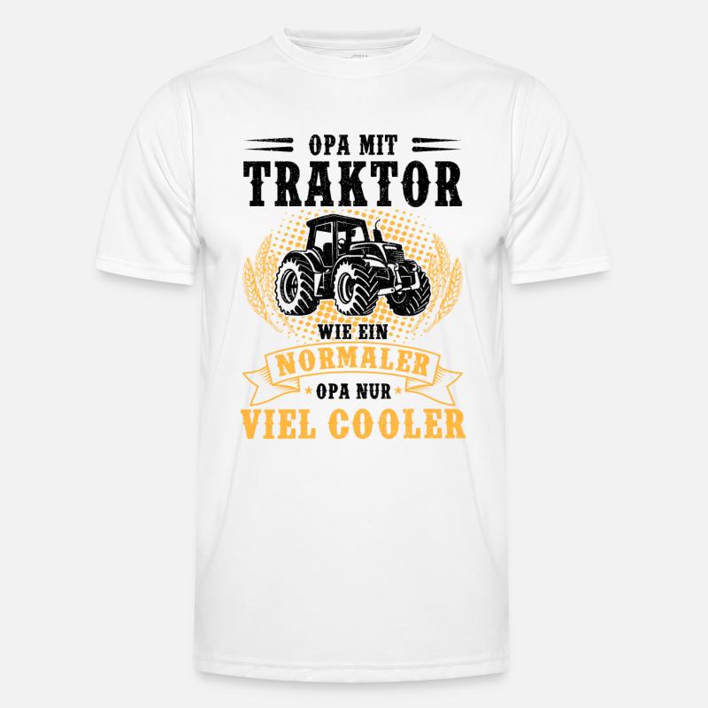 Traktor Opa Männer Funktions-T-Shirt