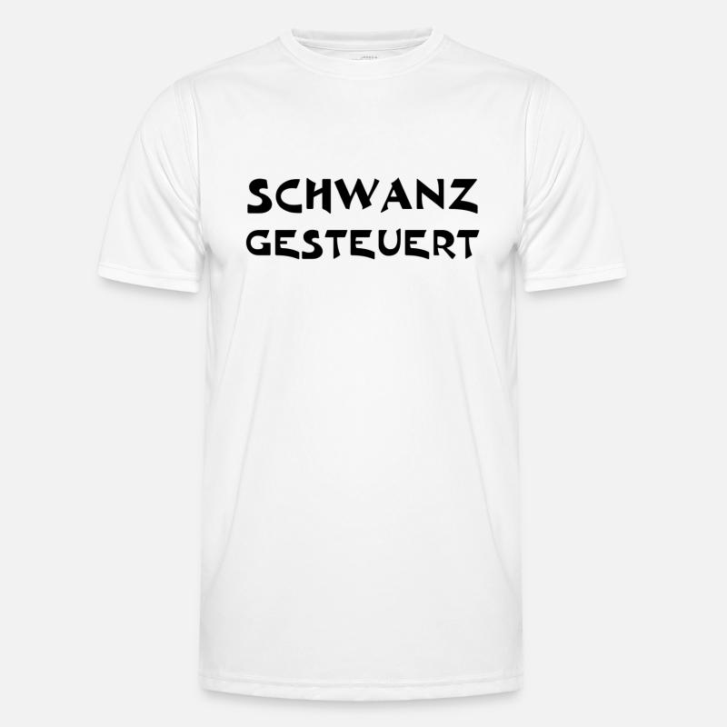 Schwanz gesteuert Männer Funktions-T-Shirt