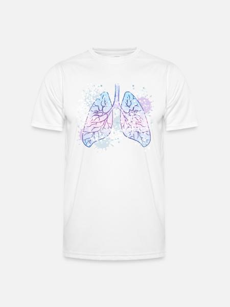 Lung bronchi - Men's Functional T-Shirt - white