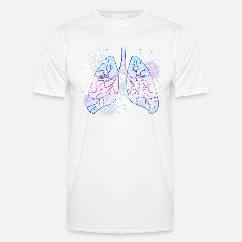 Lung bronchi - Men's Functional T-Shirt - white
